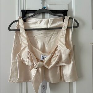 Princess Polly Cream Crop Top